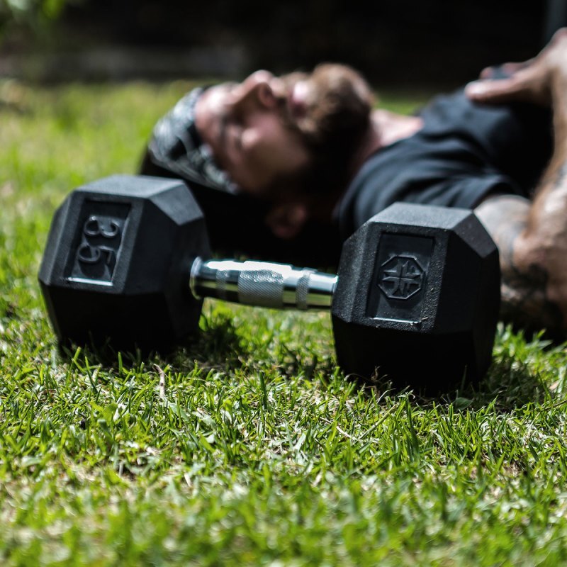 Hex Rubber Dumbbells LBS - Pair - Image 5