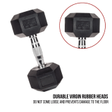 Hex Rubber Dumbbells LBS - Pair - Image 4