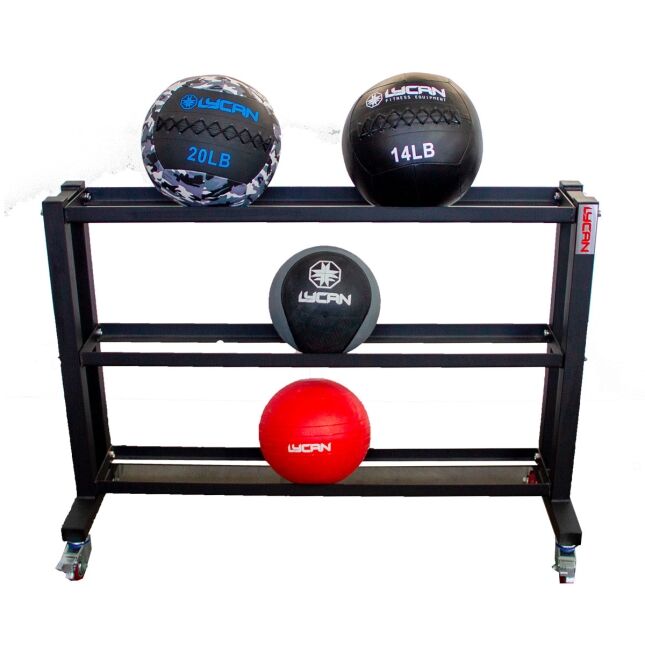3-Tier Wheeled Med Ball Rack